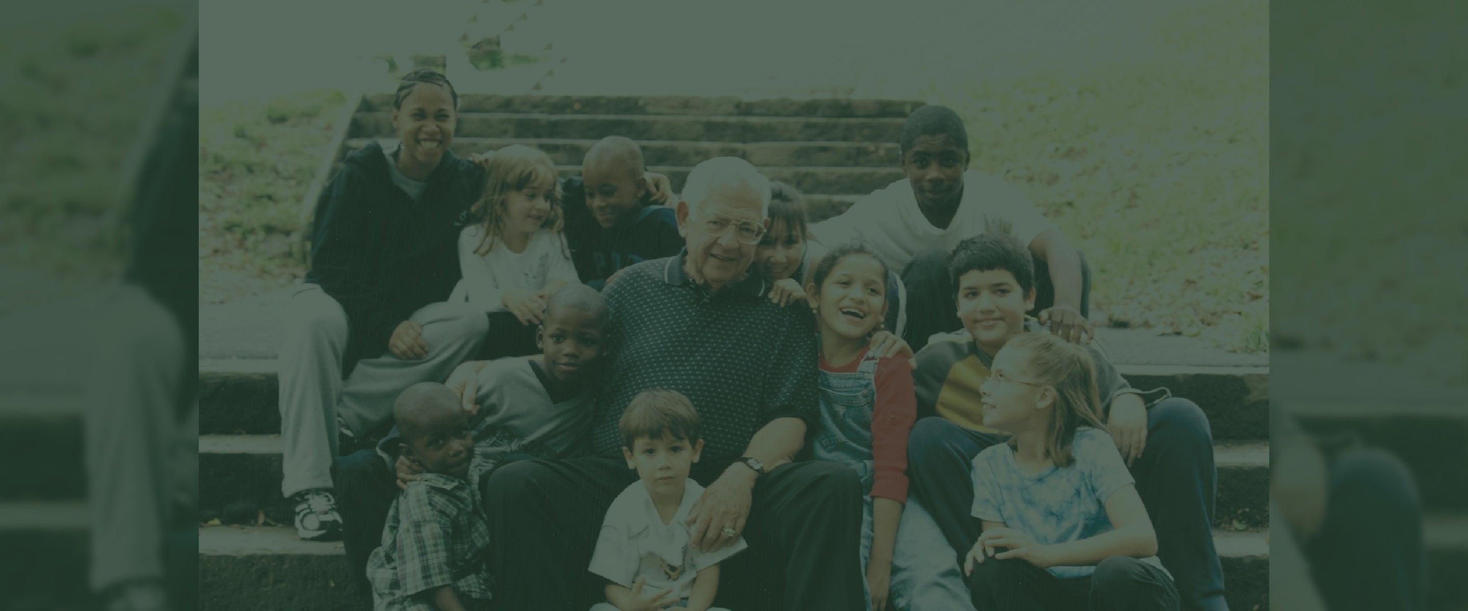 Dave Thomas with children