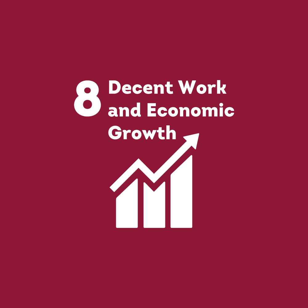 Illustration icon decent work and economic growth