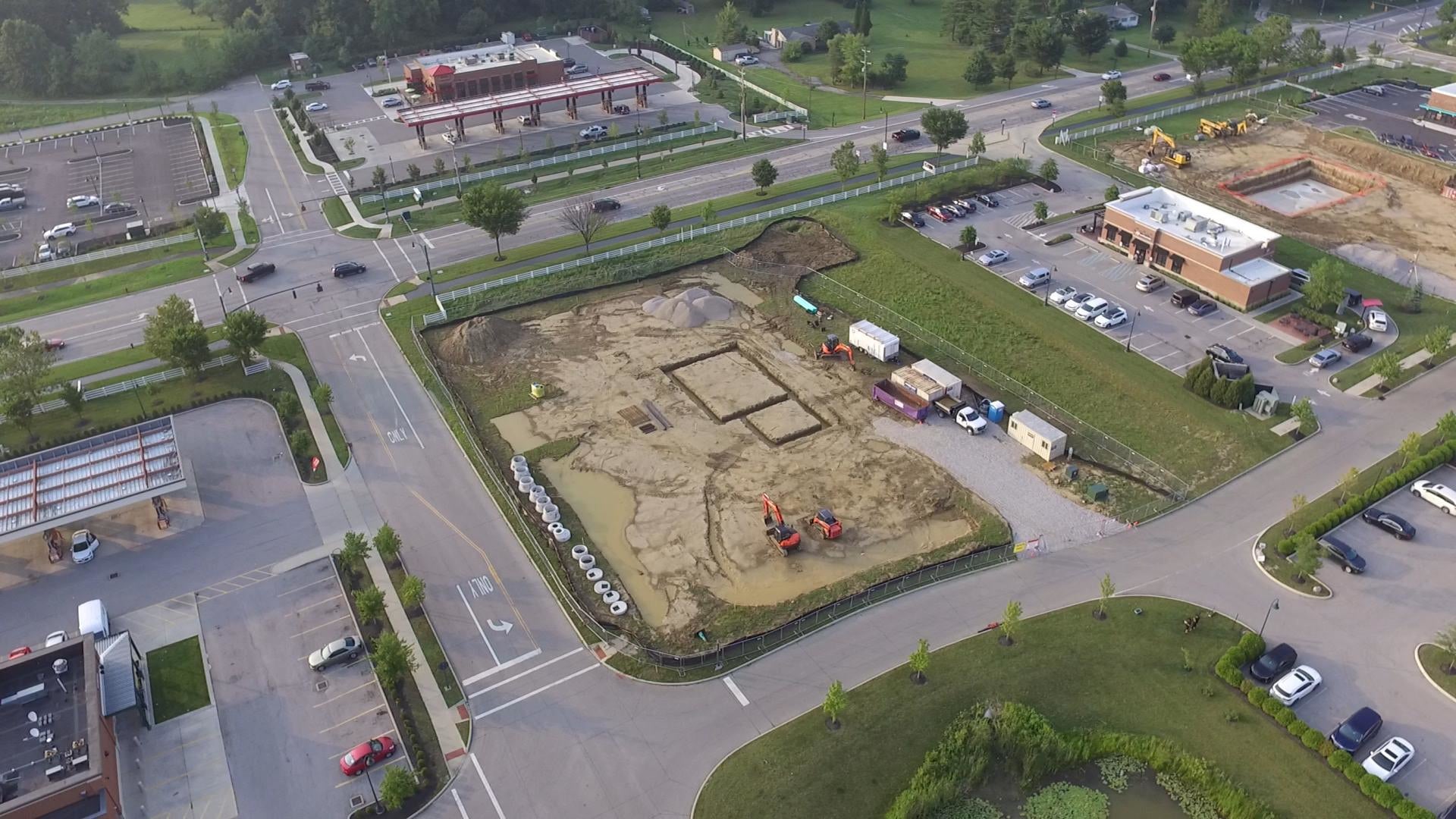Global Next Gen Construction Site with Bird's-Eye View