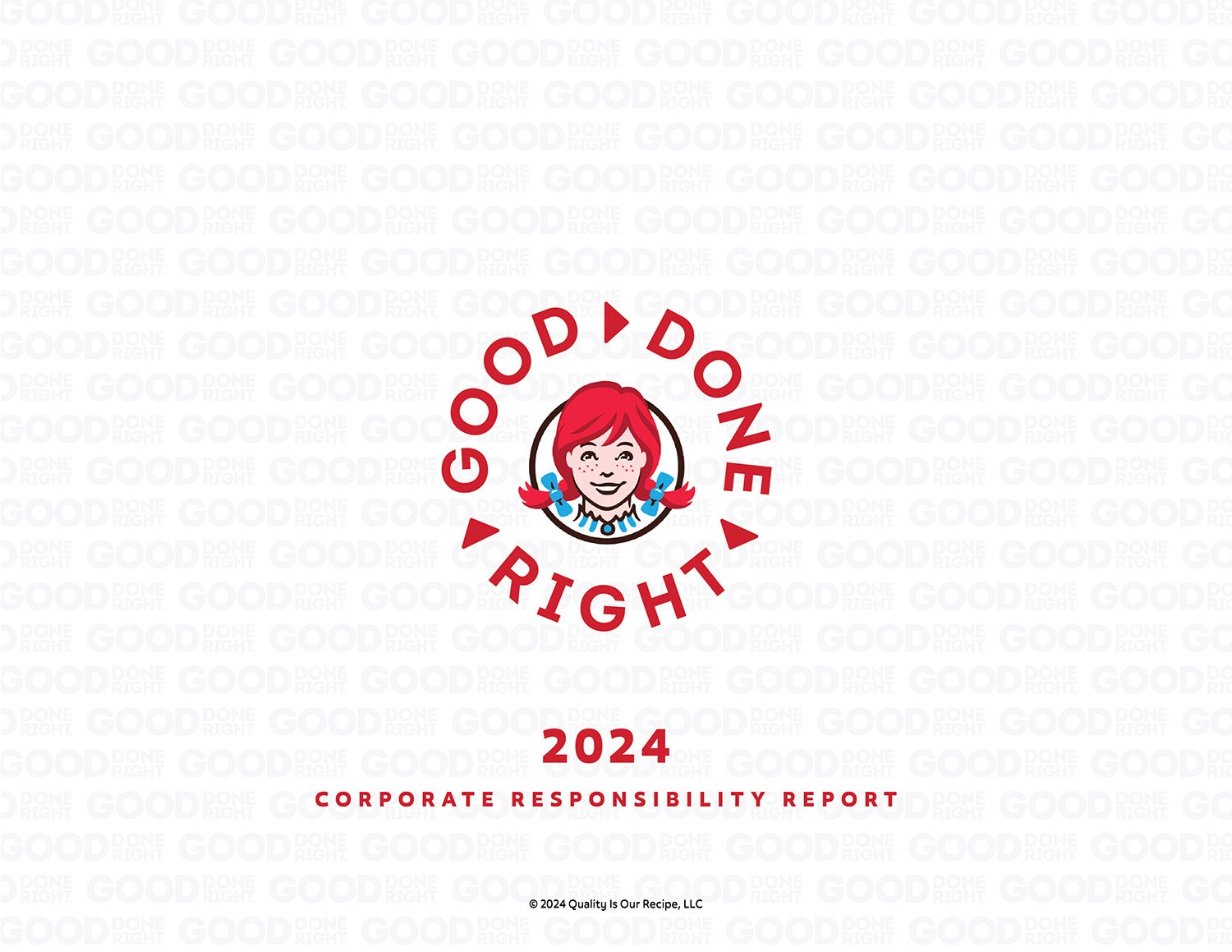 Wendy's 2024 Corporate Responsibility Report Cover