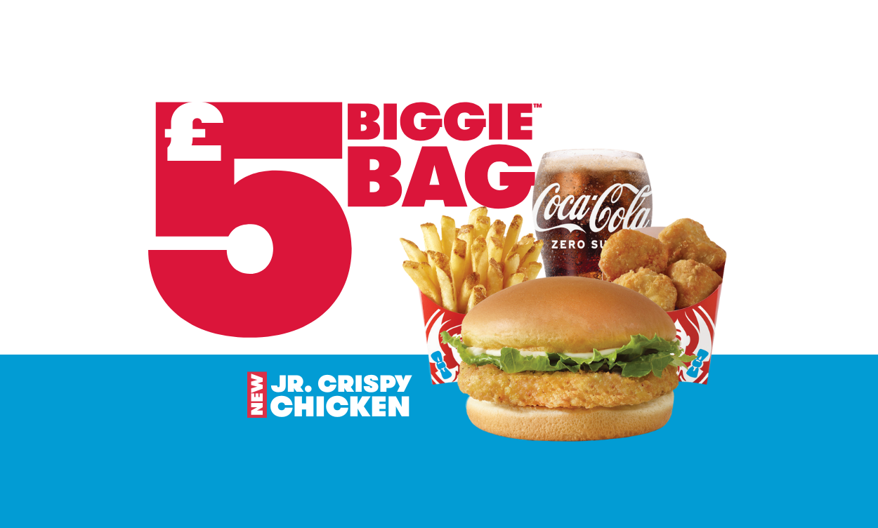 £5 Jr. Crispy Chicken Biggie Bag