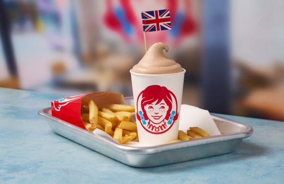 Frosty and Fries with a UK flag