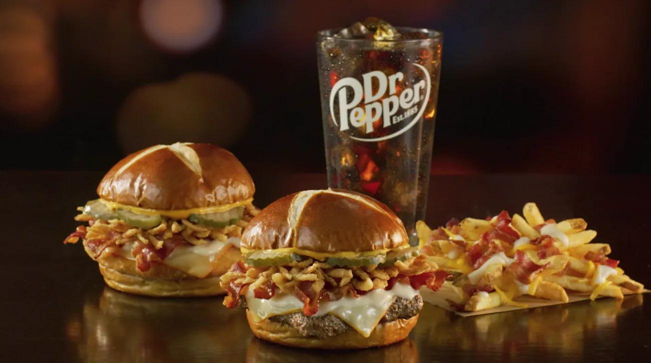 Pretzel Bacon Pub Cheeseburger Trio