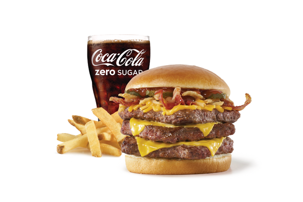 BBQ Bacon Melt Cheeseburger Tripple Combo